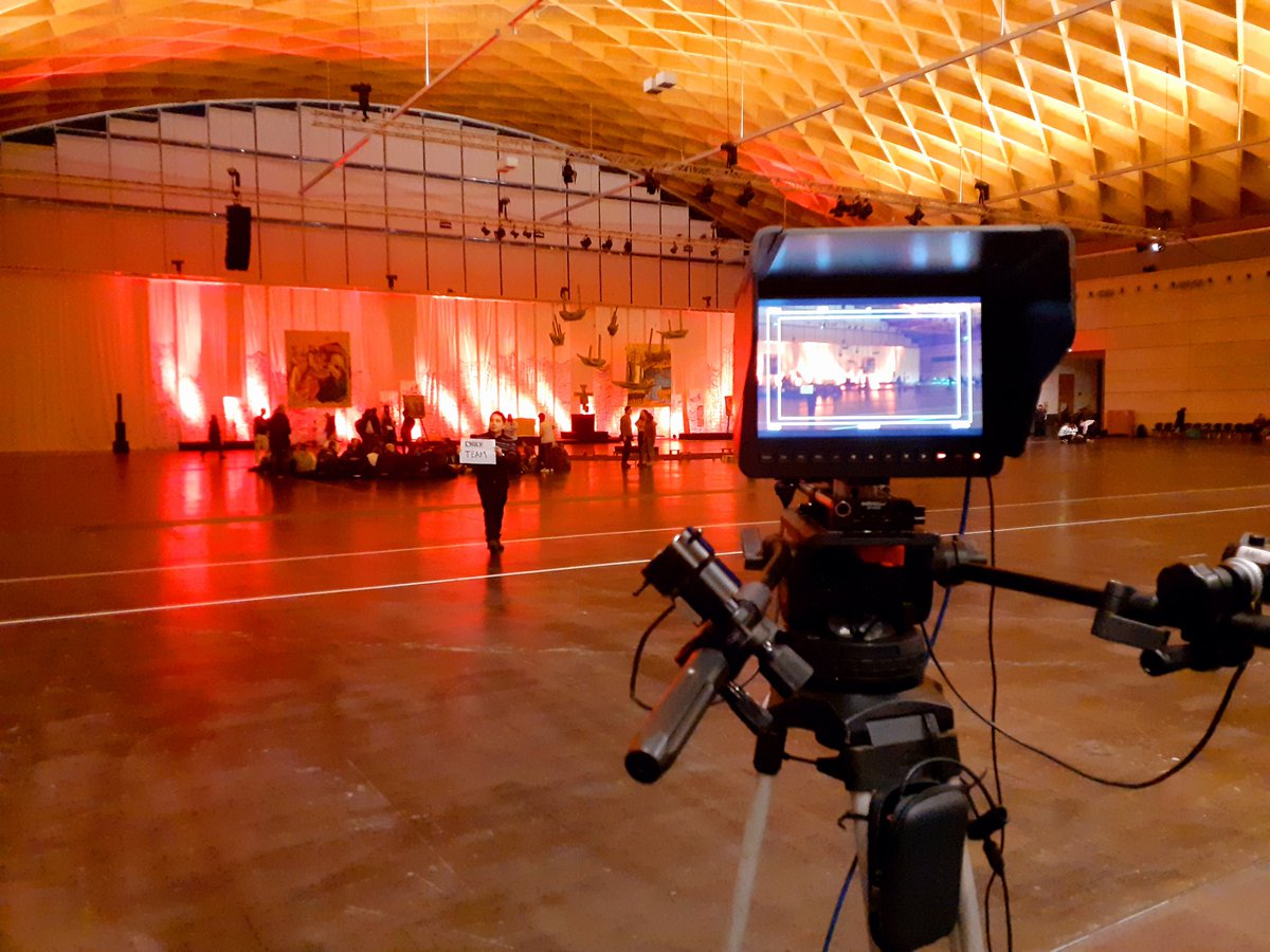 taize's tweet photo. The cameras are ready for the live broadcast of the evening prayer at #TaizeRostock! You may join us on the #Taizé YouTube channel from 7PM onwards (#Rostock 🇩🇪 Time) #UnitedInPrayer https://t.co/4XGAvQPvfe