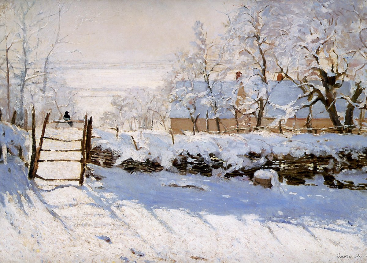 The Magpie, 1869 #claudemonet #impressionism wikiart.org/en/claude-mone…