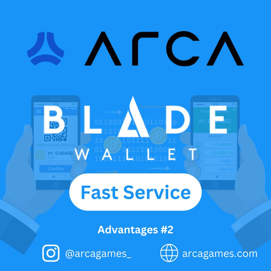 ArcaGames_'s tweet photo. 🚀Blade Wallet Advantages #2
✅Fast Service
❗️Blockchain transactions can be slow.⚡️But Blade Wallet is Built on Hedera and it is 10x faster than blockchain alternatives. #ArcaGames #OneTo11 #Blade #BladeWallet #metaverse #Playtoearn #p2egaming #digitalwallet https://t.co/VHIpY1khs7