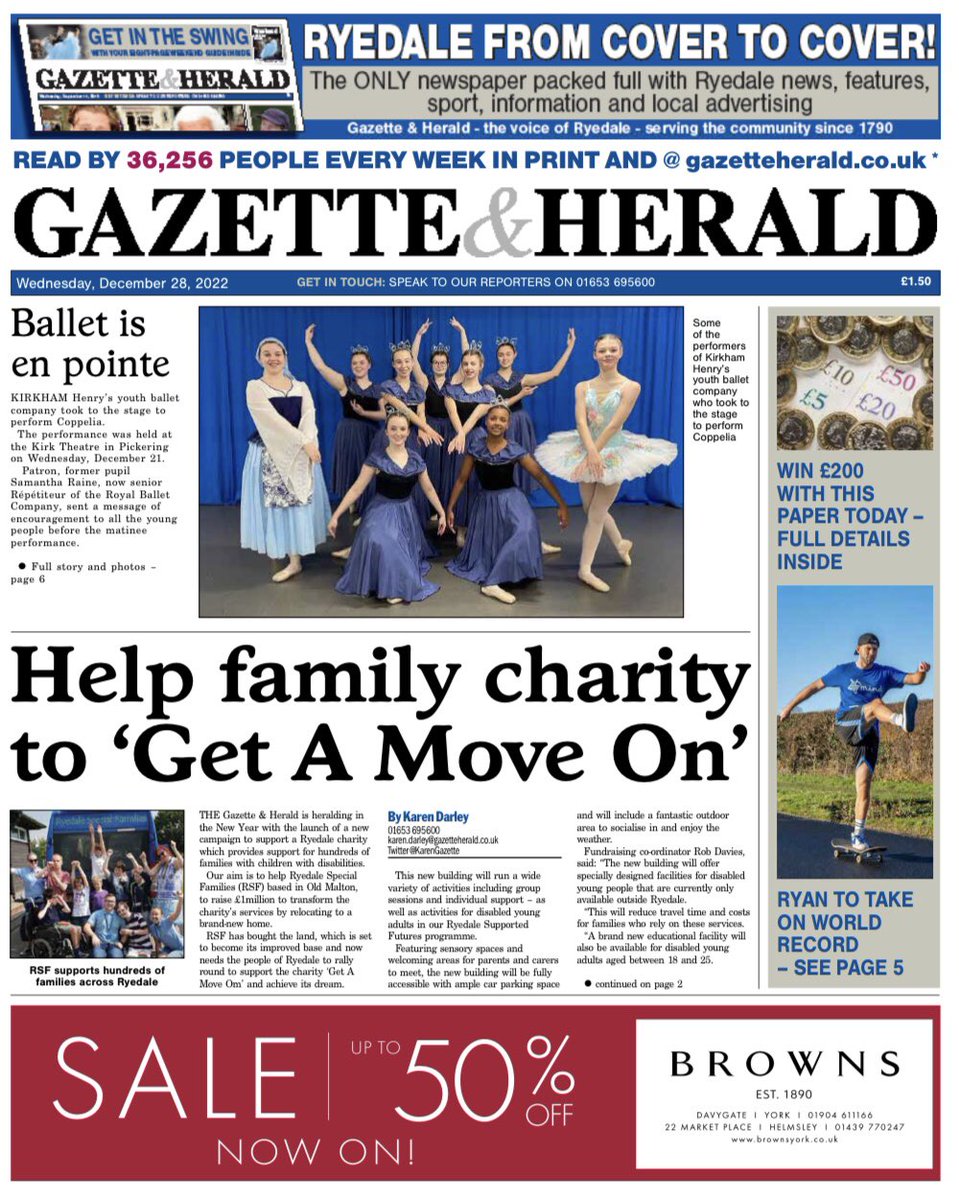 gazetteherald's tweet image. It’s @gazetteherald day…

Subscribe to our print and digital editions here 👇

gazetteherald.co.uk/subscribe/