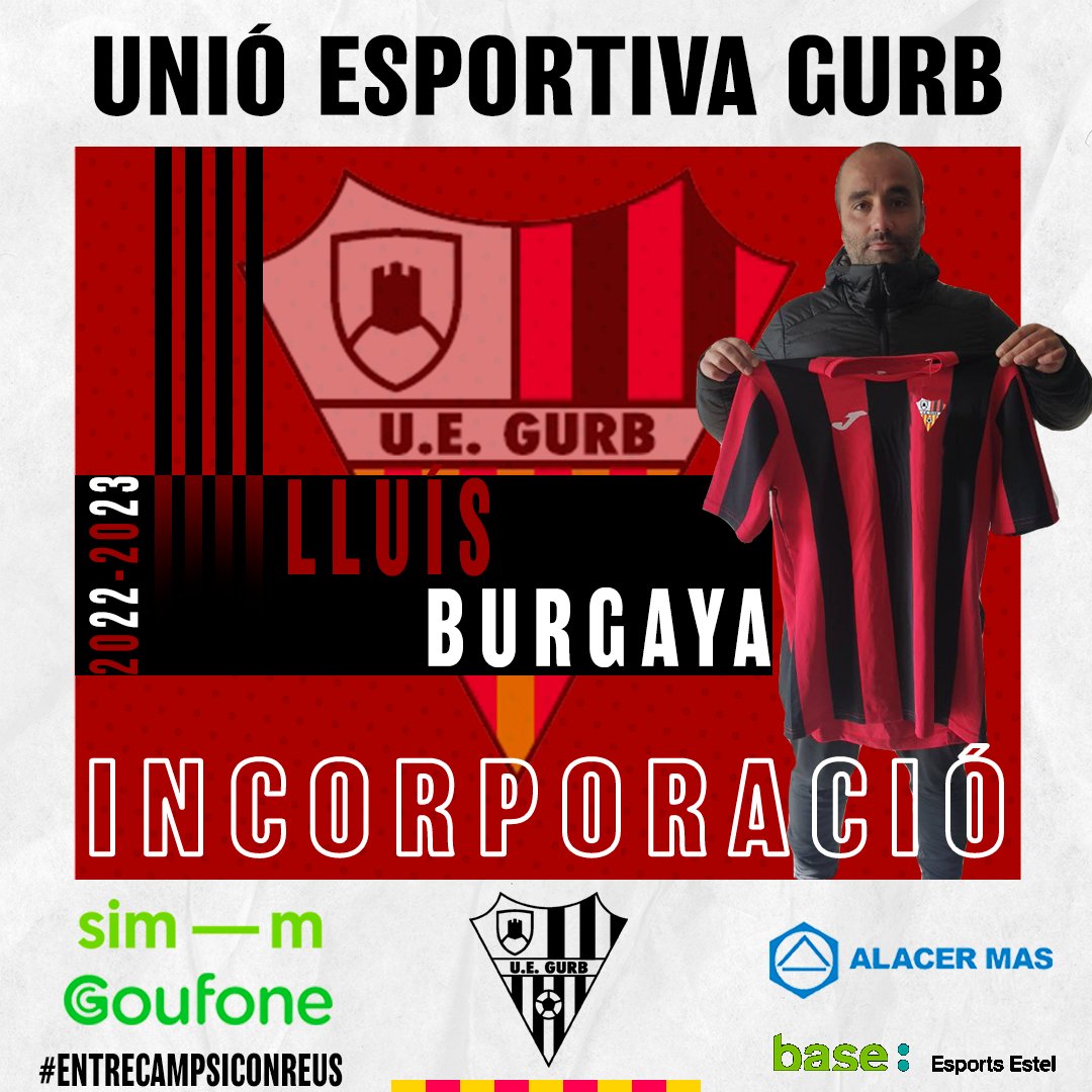 UEGurb1973's tweet photo. Davant la incapacitat de deixar la porteria a zero en algun partit, aprofitem el mercato per anunciar la incorporació de Lluis Burgaya, el central més potiner de la comarca. Procedent del Barkam FC, destaca per la seva velocitat i, sobretot, molt d’amor pel club. Benvingut Burgy! https://t.co/8OVlDU8mC7