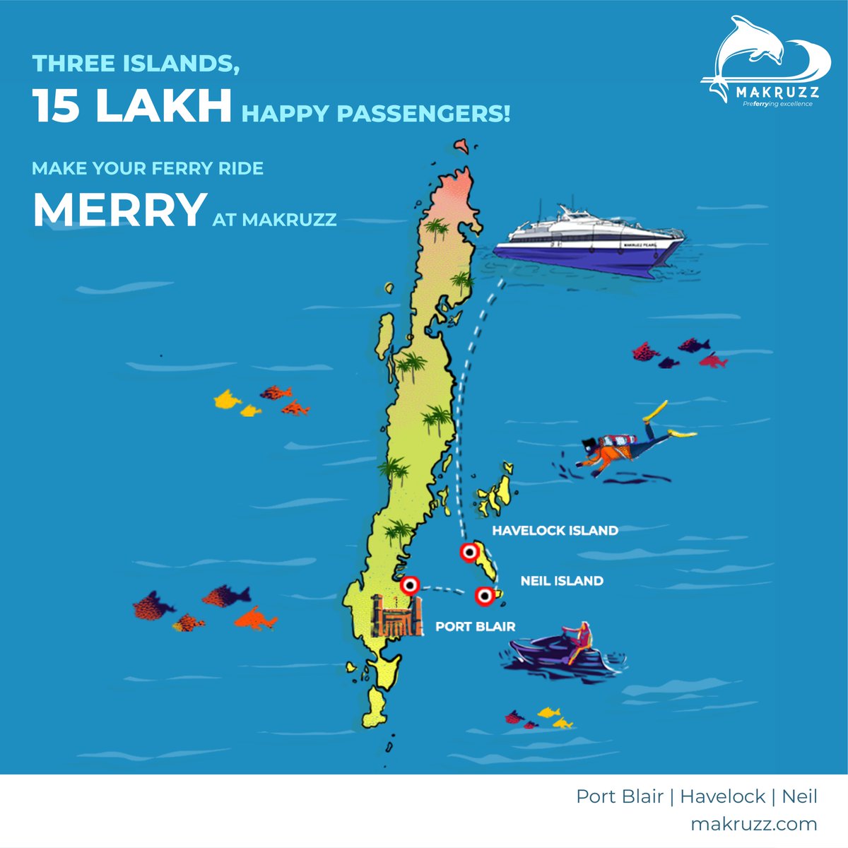 MVMakruzz's tweet photo. Portblair, Neil islands &amp; Havelock. Your trip in the Andamans is sorted with Makruzz as we take you around while you sit back and enjoy your ride. 

#Makruzz #andamandiaries #Andaman #ferryride #memories #cruise #luxury #traveltales #cruise #ferry https://t.co/VoilmMwdkT