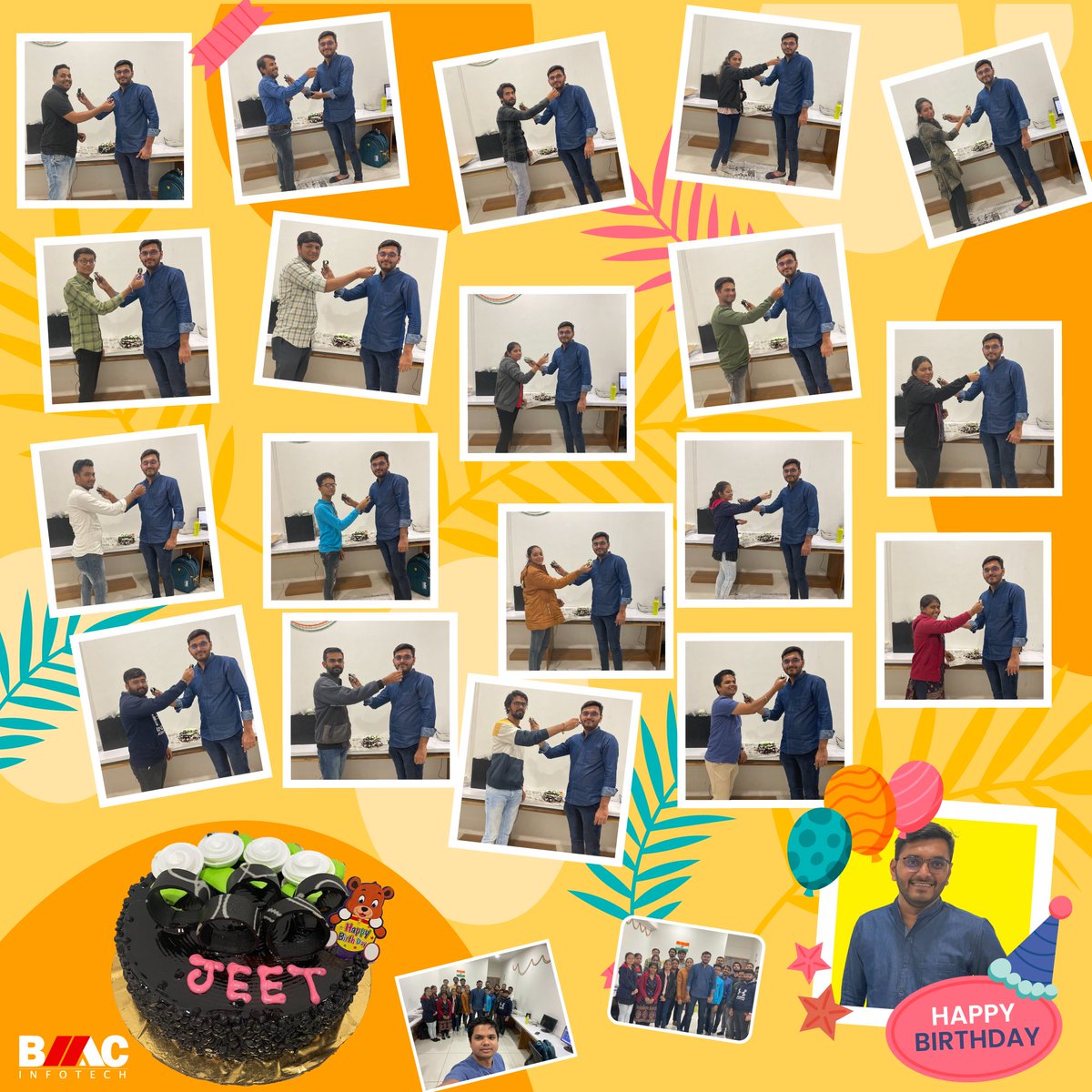 bmacinfotech's tweet photo. One of our most treasured @bmacinfotech  family member becomes another year older today; Happy birthday Jeet Worah

We hope that you have lots of new opportunities and thrilling adventures in your life.

#birthday #birthdaywishes #happybirthday #celebration #bmacinfotech https://t.co/r7OMRxbfIs