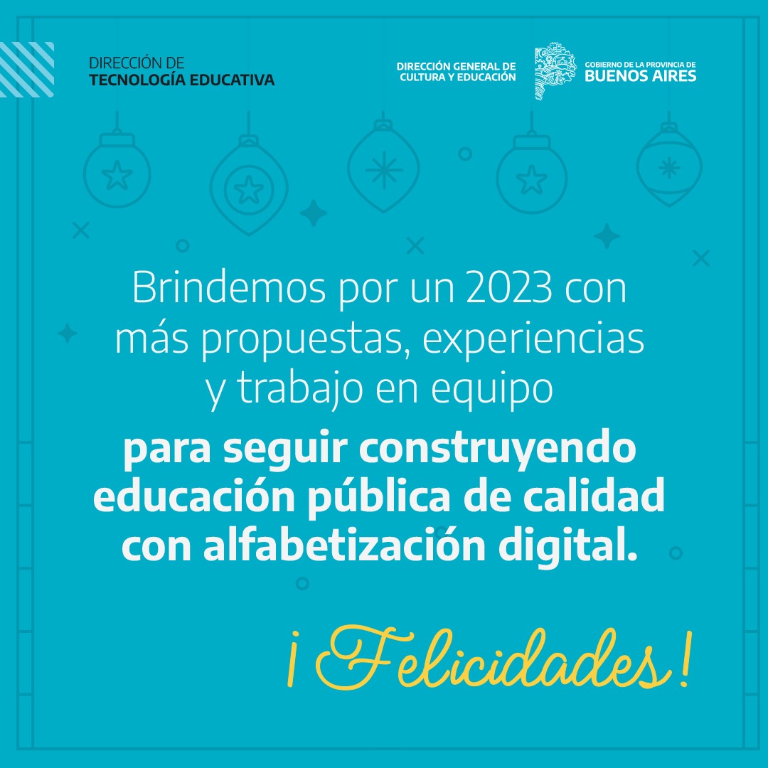 DTE_BA's tweet photo. Agradecemos a las y los Coordinadores y Facilitadores de Educación Digital de toda la Provincia,al equipo de Medios Escolares y al Nivel Central de nuestra Dirección por el compromiso en su tarea diaria a lo largo de este año

#EducaciónPúblicaDeCalidad con #AlfabetizaciónDigital https://t.co/mWHnQNJWwI