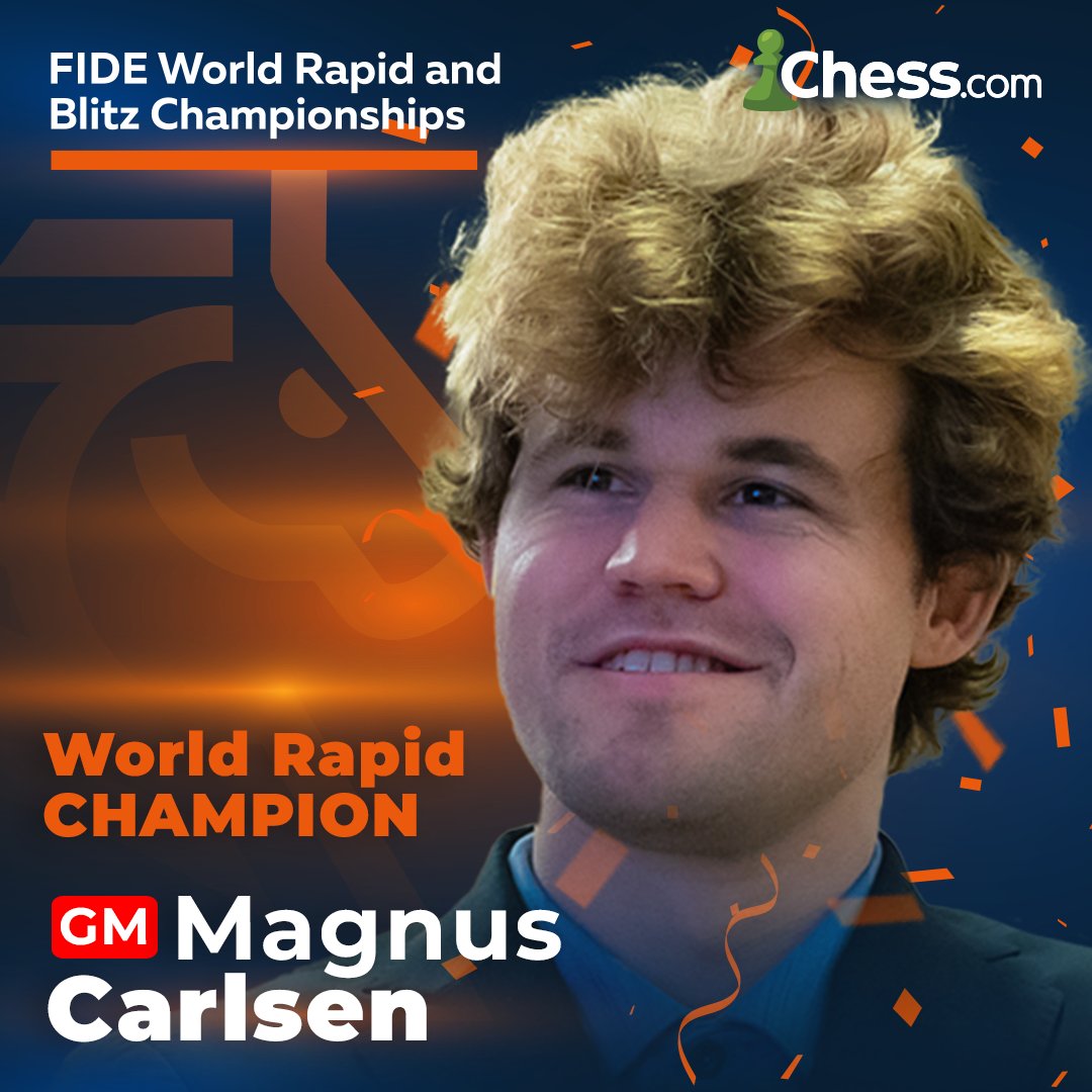 Magnus in sole lead after second day of World Rapid Championship