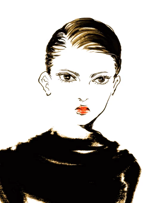 「瞳そらさず」先を見据える強さを持ちたい髪型が上手く描けた#イラスト#illustration 