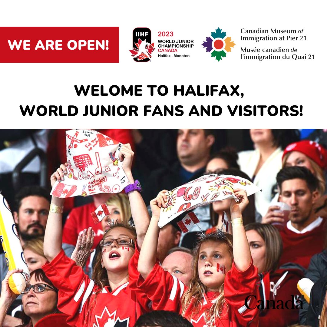 Pier21's tweet photo. Welcome to #Halifax, #Hockey fans! Visit the Museum and discover 400 years of immigration history in Canada. Click https://t.co/Eko0V1FFBZ to plan your visit.
#WorldJuniors #HockeyInCanada #VisitHalifax #VisitNS #HalifaxNoise #DiscoverHalifax #Haligonia https://t.co/tLYNcsyhiM