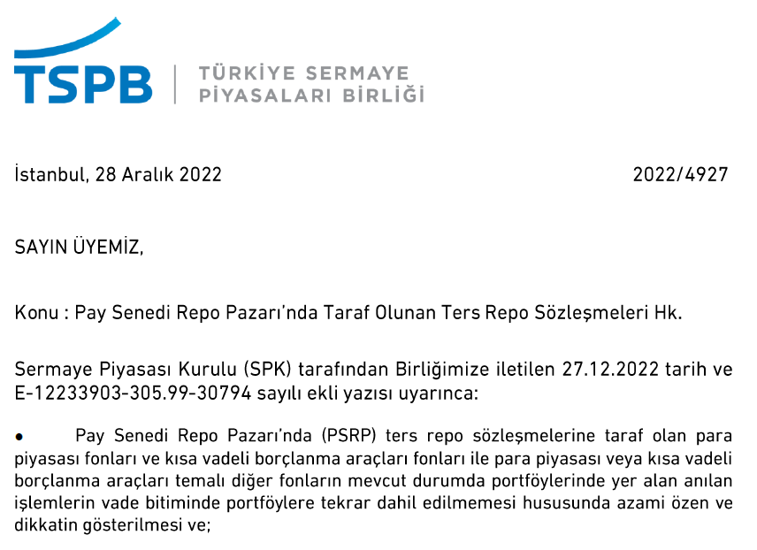 Neden düşüyoruz yönündeki sorulara teknik analiz dışında da cevap vermek lazım:
Borsadaki satışlara neden olan sebep piyasada aşağıdaki duyuru olarak yorumlanıyor