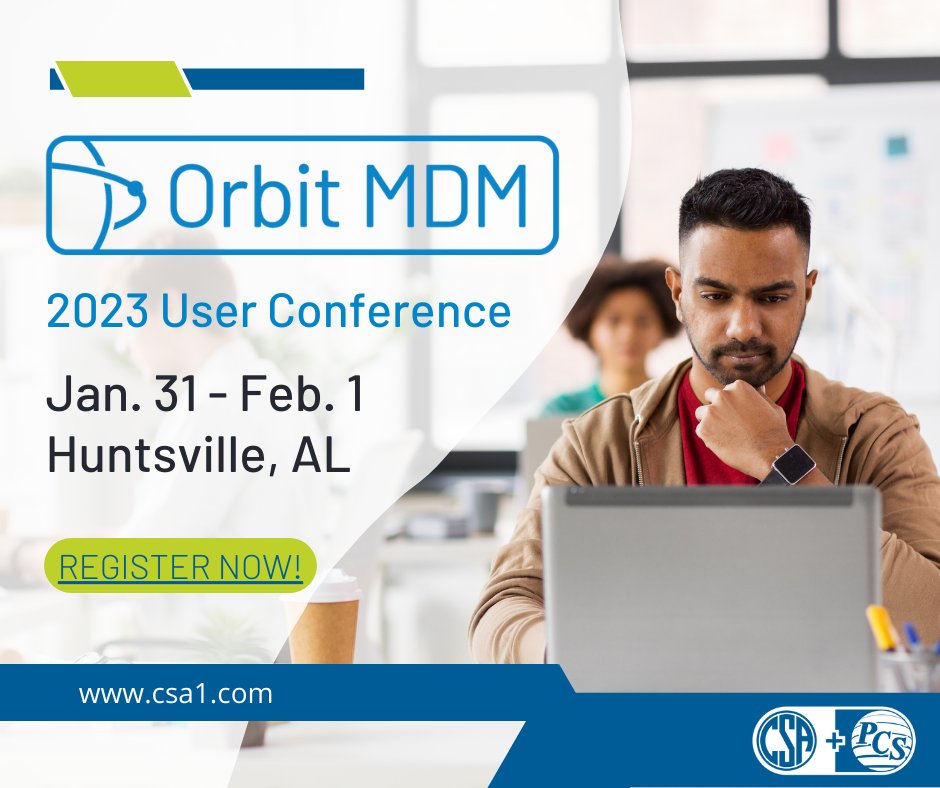 Time is running out to register for the Orbit MDM 2023 User Conference!  Register today!

csa1.com/csa-events/con…