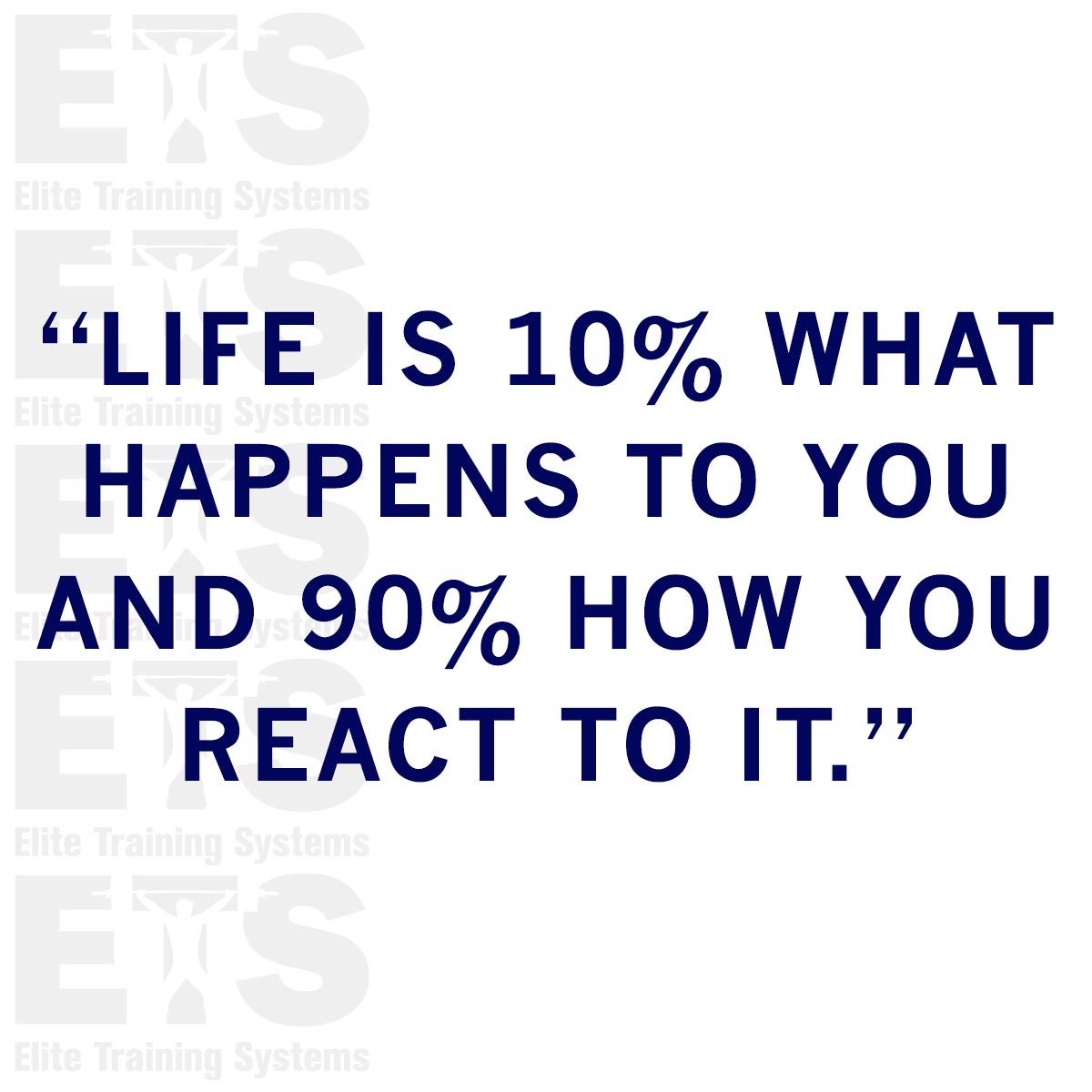 Life is 10% of the struggles and hardships you face, but 90% of how resiliently and courageously you stand up to them. 
As athletes, we understand that life is full of ups and downs, but we can use those experiences to our advantage by learning from them.