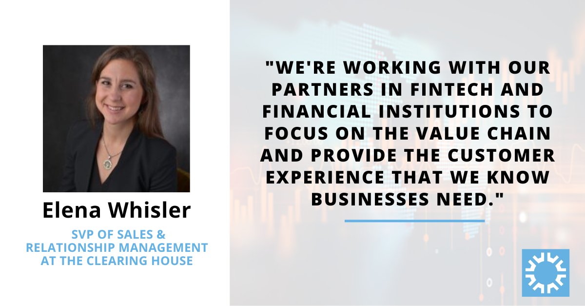 TCHtweets's tweet photo. The immediate cross-border payments initiative (#IXB) is a big payments development that will continue into the new year. ICYMI, our SVP of Sales and Relationship Management Elena Whisler discussed the topic with @fintechf: https://t.co/JWaZLX8o2B https://t.co/gNc9amd2iR