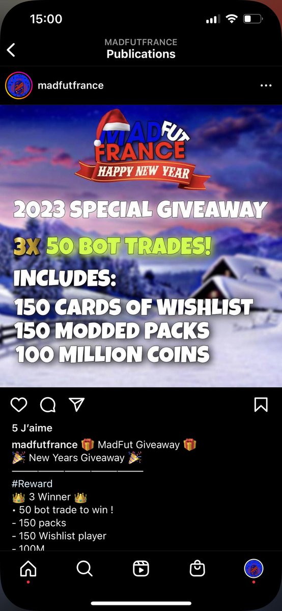 madfutfrance's tweet photo. Instagram : @madfutfrance 
Big giveaway 🥂 https://t.co/PuIafaKd9Y