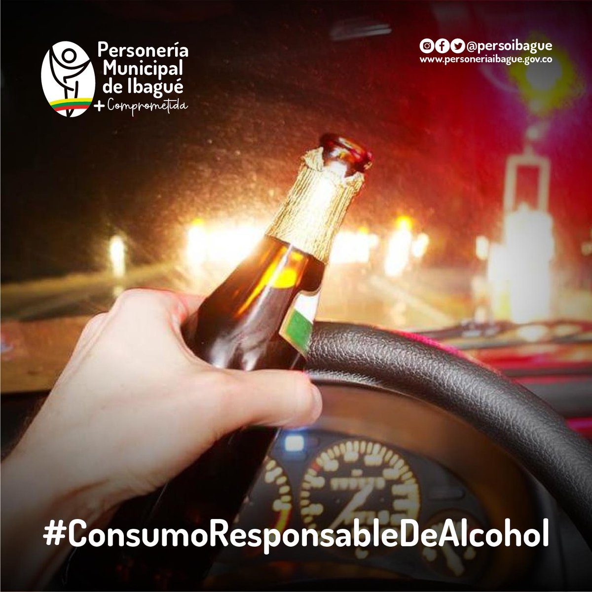 persoibague's tweet photo. #ConsumoResponsableDeAlcohol
Si en estas fiestas de fin de año, conduces bajo los efectos del alcohol puedes tener graves consecuencias. https://t.co/zlo5QUMvRH
