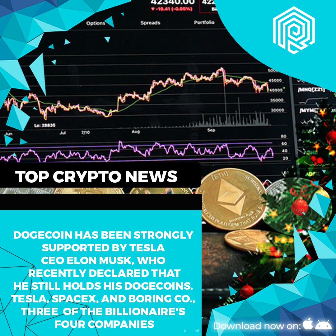 recurcoin's tweet photo. Dogecoin has been strongly supported by Tesla CEO Elon Musk, who recently declared that he still holds his dogecoins. Tesla, SpaceX, and Boring Co., three of the billionaire's four companies
.
Download now👉https://t.co/35C5jB6wHS
.
#crypto #bitcoin #cryptocurrency #blockchain https://t.co/FOXrcCHnIk