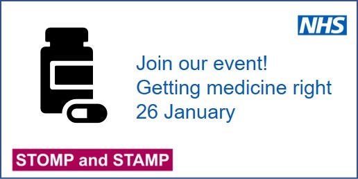 Please tell people about a #StompAndStamp event for people and families on 26 January- Getting medicine right for people. Find out more about medicines and other ways we can look after our mental health events.england.nhs.uk/events/getting… 

@InclusionNorth