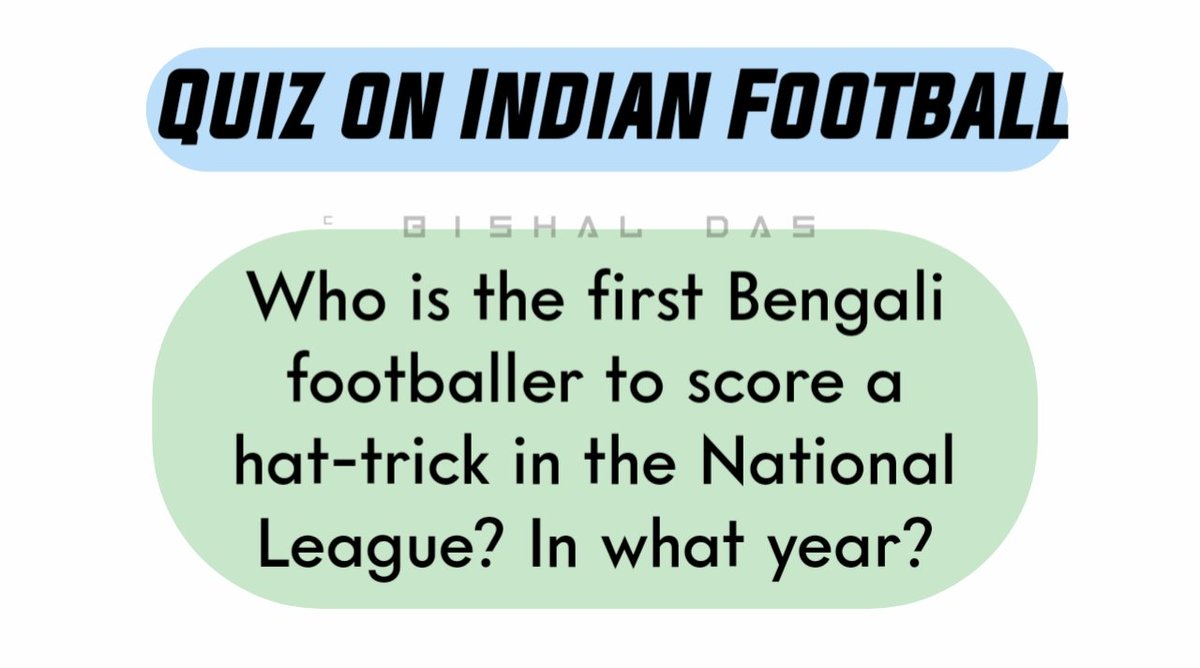 bisaldas004's tweet photo. Quiz Time:

Question No 1:

#Indianfootball #ileague @IndianfootballH https://t.co/RCy30QubKQ