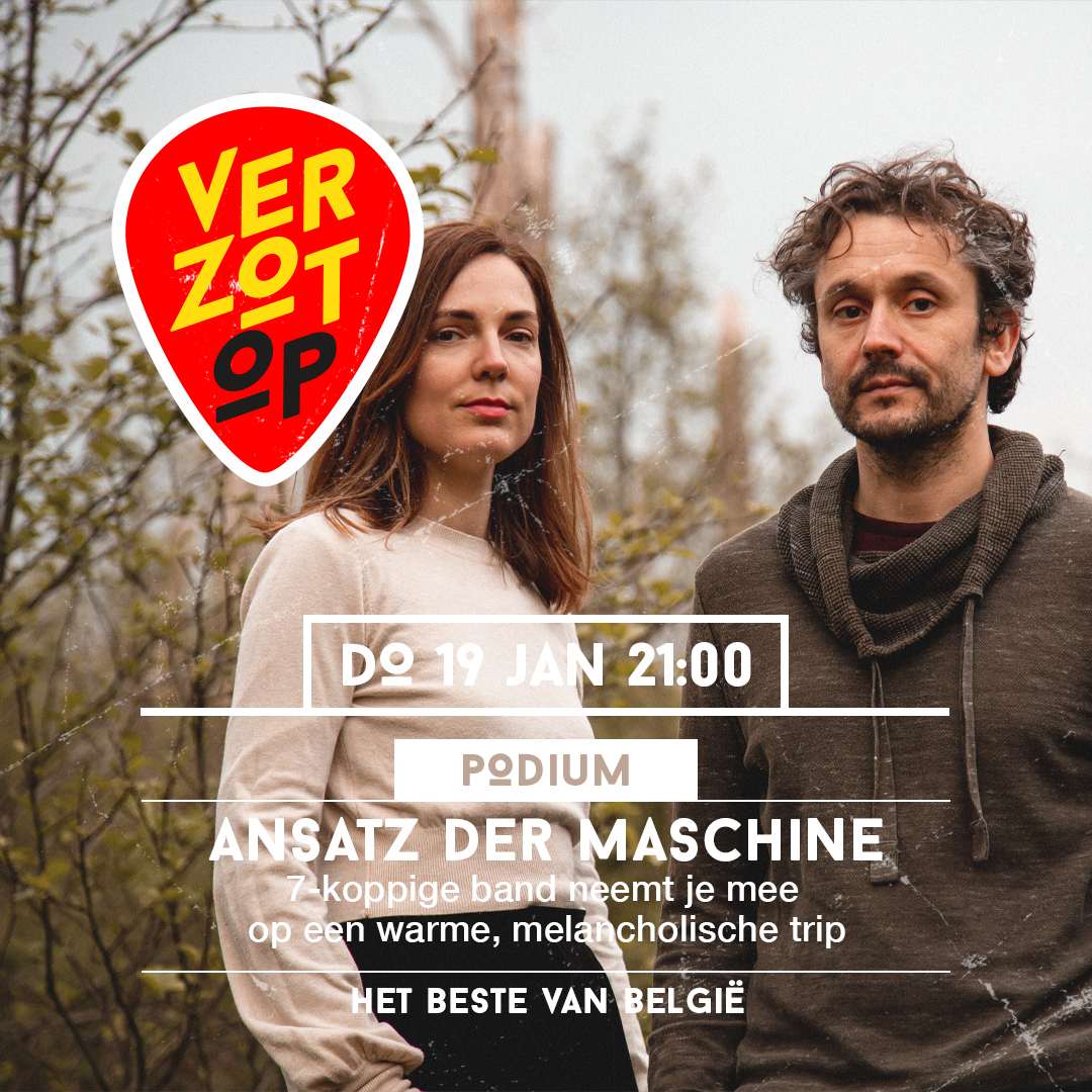Op 19 januari neemt Ansatz Der Maschine je mee op een warme, melancholische trip tijdens Verzot Op! 🇧🇪 Op het witte doek zie je de Rebel en in onze brasserie staat een heerlijke Lekkerbek met Vlaamse frieten en salade en een Brugge Tripel op het menu. 👉 bit.ly/3CwRy4O