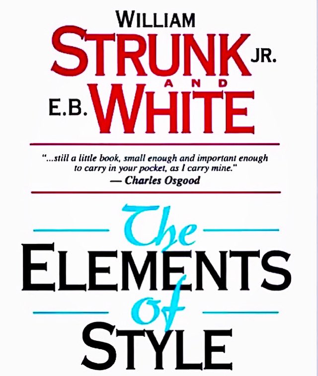 omartyree's tweet photo. For all of the #aspiring #writers out there, this #book here #TheElementsofStyle is a #small #wonder and an #excellent #gem to learn how to do it better! ~ #OmarTyree #TheOldheadJustSpoke @ https://t.co/CvCey6bk08 https://t.co/3EaTFON3Go