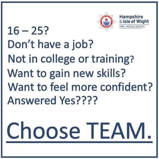 HIWFRSPT_Team's tweet photo. We are now looking for our next groups of young people to join our TEAM programmes in January for Basingstoke, Southampton and Sandown! 
Text TEAM to 07918887897 to get more information! 😄 https://t.co/cwTWtEcio9