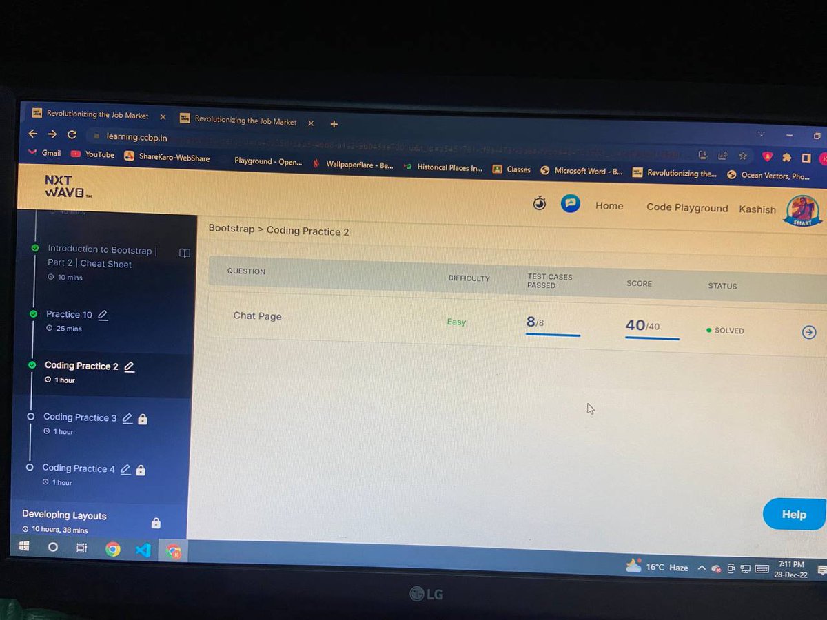 Kashish120303's tweet photo. Greetings everyone! ❤️
The 17th day of #17day has come to an end. I've finished my coding practice.
@nxtwave_tech @rahulattuluri Sir
#coder #coding
#ccbp #ccbpian
#growdaily #html #css #python
#BePositive https://t.co/rFPqy1ZpIQ