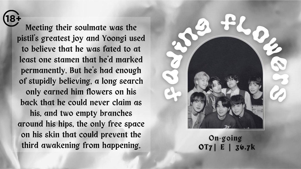 btsangstfest's tweet photo. : ̗̀➛ fading flowers

yoongi/everyone ┆ on-going ┆ 36.7k
╰┈➤ pistilverse au, soulmates au, heavy angst, slow burn, hurt/comfort

https://t.co/2zD6TfjNIt https://t.co/HYTreIzM5j