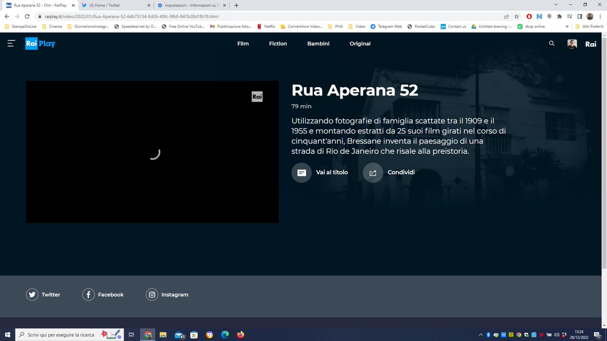 raiplay.it/video/2022/01/… <a href="/RaiPlay/">RaiPlay</a> rue aperana 52 non riesco a vederlo con google chrome Versione 108.0.5359.125 (Build ufficiale) (a 64 bit)  potete verificare cosa succede? grazie