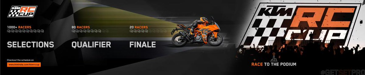 India_KTM's tweet photo. These are the stages of India's largest racing championship - KTM RC CUP. 

Book your slot in the selections round now. Tick Tock! 

The racetrack awaits. 

Visit https://t.co/ZSrIVCsgnE for details.

#ktmrccup #ktmracing #getsetpro #ktm #ktmreadytorace #ktmduke #ktmrc #ktmindia https://t.co/QX3bfHVpqM