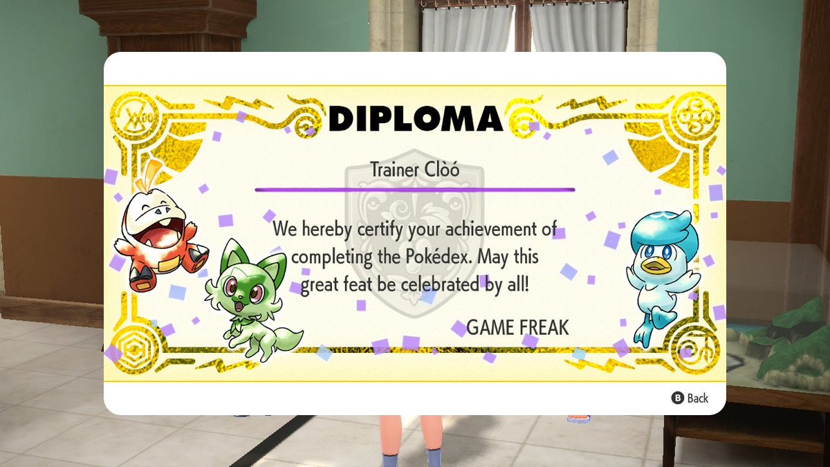 atCloo's tweet photo. Finally done! Screaming in 10fps #PokemonScarletViolet #pokedexcomplete
Time for #ShinyPokemon hunting https://t.co/Od8XziF3K0