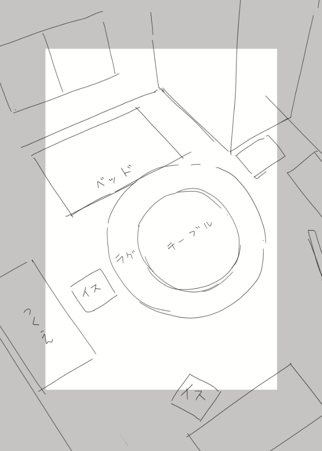 いつもの配信部屋の間取り 