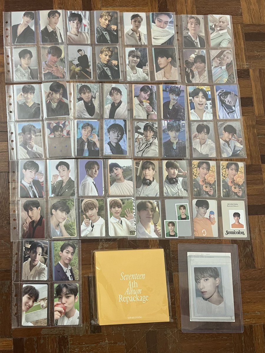 _fairybear's tweet photo. WTS 🇲🇾 
104 svt photocards+1 new begining album+1 social al fine
Take all only 
Open sharing can comment below ~ dm for bulk price if interested 
#pasarseventeen #pasarsvt #dk #dokyeom #joshua #jun #hoshi #woozi #wonwoo #the8 #mingyu #seungkwan #vernon #dino @PasarSeventeen https://t.co/yf3AvcvJsH