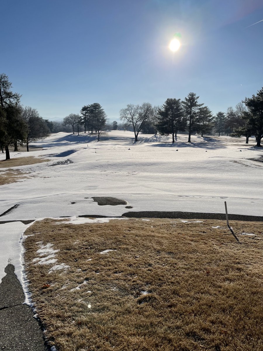 The Course will remain closed today.  Hopefully this afternoon’s temperatures will melt the rest of the snow.