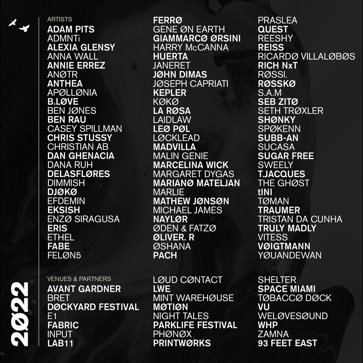 2022 - our greatest year to date. Thank you to all the artists, staff, venues &amp; partners - but most importantly - the ravers, for making it truly unforgettable. See you on the dancefloor in 2023! 🕊