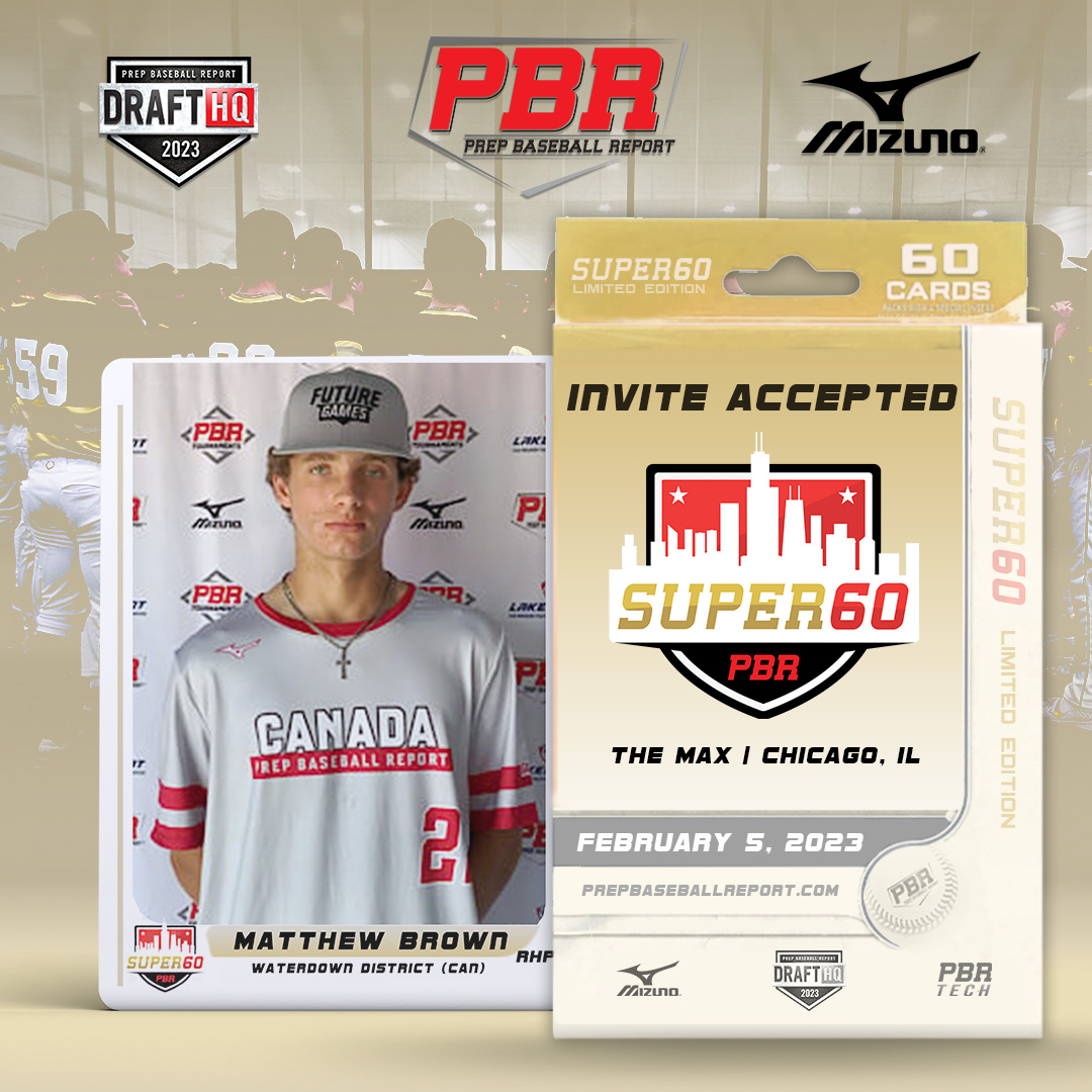 𝟮𝟬𝟮𝟯 𝗣𝗕𝗥 𝗦𝗨𝗣𝗘𝗥6️⃣0️⃣

Matthew Brown 👉 Invite Accepted ✔️

'24 RHP <a href="/matthewbrown_7/">Matthew Brown</a> 🇨🇦, an <a href="/osubaseball/">OSU Cowboy Baseball</a> commit, is headed to Chicago! @PBR_Ontario <a href="/ShooterHunt/">Shooter Hunt</a> <a href="/GeorgeHalim_/">𝐆𝐞𝐨𝐫𝐠𝐞 𝐇𝐚𝐥𝐢𝐦</a> 

🔗 loom.ly/-MJfjbg | #Super60