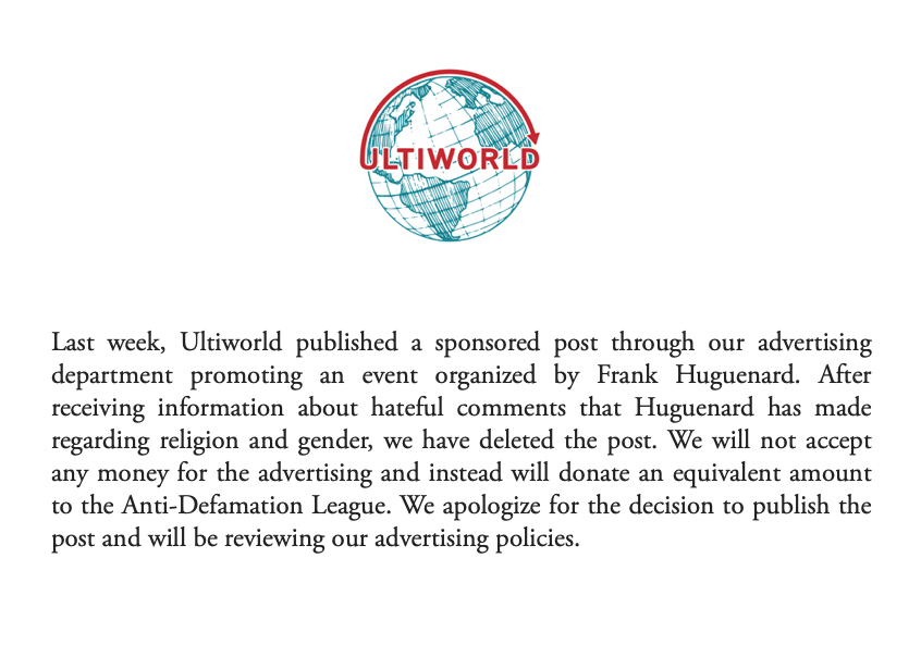 Ultiworld tweet media