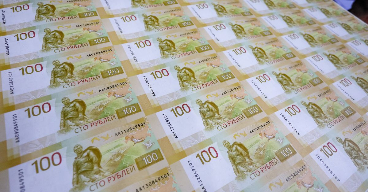 Russian rouble slumps again as volatile year-end trade continues reut.rs/3WvezfU