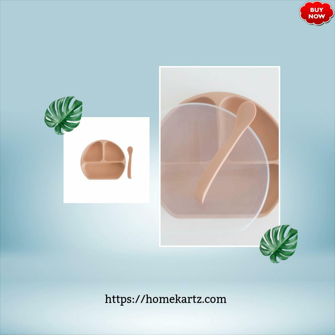 HomeKartz's tweet image. Order Silicone Suction Plate With Lid and Spoon at $52.99 from homekartz.com/products/silic… #kidsclassic #kidsfunlearning
