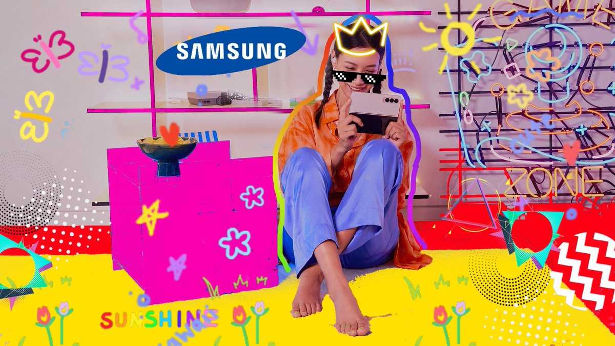 moochaw's tweet photo. @samsungID This is my artwork #SamsungFlexArt with #GalaxyZFold4 5G .. 
#dogreatherthannow #lifeisgood https://t.co/bnKgcVnNqv