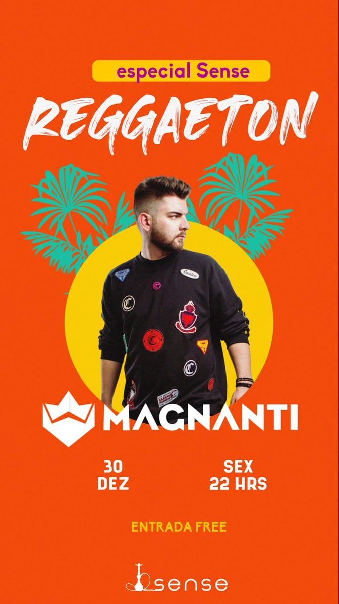 Chama os amigos e parentes que estão na cidade, pra curtir @MagnantiDJ na casa! Sextou na Sense! 🥂🚀
