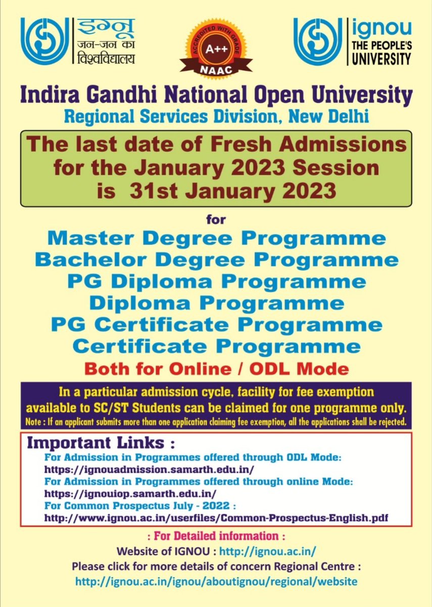 IGNOU RC Cochin (@ignou_rc_cochin) on Twitter photo 