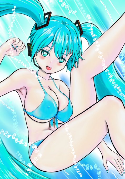 #くそ寒いので水着絵を貼る 