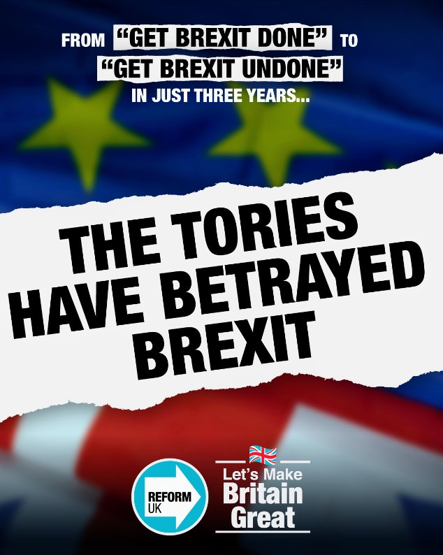 NigelSchofield6's tweet photo. #NIisPartOfTheUKNotTheEU
#NO2NIProtocol #NO2ECJ
#NO2DynamicSPSAlignment
#4UnfetteredGB_NITrade
#UKUnionStrongerTogether
#UKUnionAlwaysEUNever
#4AllUKTotallyFreeOfTheEU
#GetBrexitDonePROPERLY
In 2019 I lent my vote to the Conservatives
Today I WOULD vote #ReformUK 🇬🇧👍 https://t.co/XmGUWJSqaR