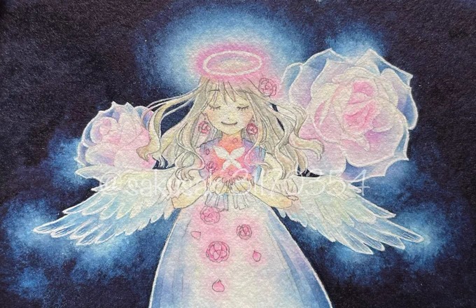#2022年年末に今年まだ出会ってない作品に出会うタグ透明水彩で滲ませたり重ねたりしてキラキラ優しい世界を描いています 