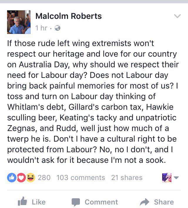 Raven (Kwaagum) (@raven_satanas) on Twitter photo And here I was thinking people like <a href="/ScottMorrisonMP/">Not ScoMo</a>, <a href="/PeterDutton_MP/">Petarenโt Dutton</a> and <a href="/Barnaby_Joyce/">Barnaby Joyce</a> were the dumbest politicians we've ever encountered. Apparently <a href="/MRobertsQLD/">Malcolm Roberts ๐ฆ๐บ</a> had to go one better ๐๐๐ And here I was thinking people like <a href="/ScottMorrisonMP/">Not ScoMo</a>, <a href="/PeterDutton_MP/">Petarenโt Dutton</a> and <a href="/Barnaby_Joyce/">Barnaby Joyce</a> were the dumbest politicians we've ever encountered. Apparently <a href="/MRobertsQLD/">Malcolm Roberts ๐ฆ๐บ</a> had to go one better ๐๐๐