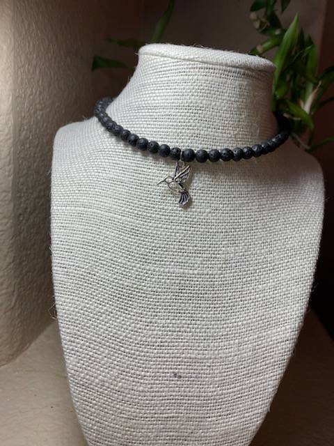Excited to share the latest addition to my #etsy shop: Hummingbird Choker etsy.me/3hUv6v3 #black #round #animals #silver #unisexadults #beadednecklace #hummingbird #hummingbirdnecklace #beadedjewelry #love2jewelry