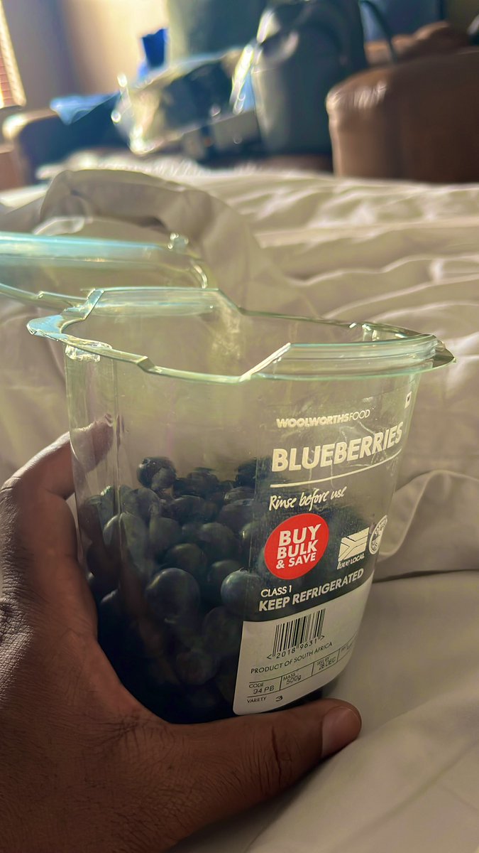 levikamanga's tweet photo. Am seeing this on blueberries now ? @WOOLWORTHS_SA design suggestion put holes 🕳 underneath so that we can wash and eat from your packaging . Grapes 🍇 included https://t.co/OQYrJ3l8IP