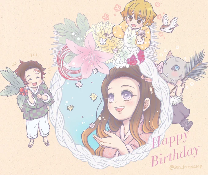 #竈門禰豆子生誕祭2022#竈門禰󠄀豆子誕生祭2022お誕生日にもうすぐお正月。沢山おめでたい! 