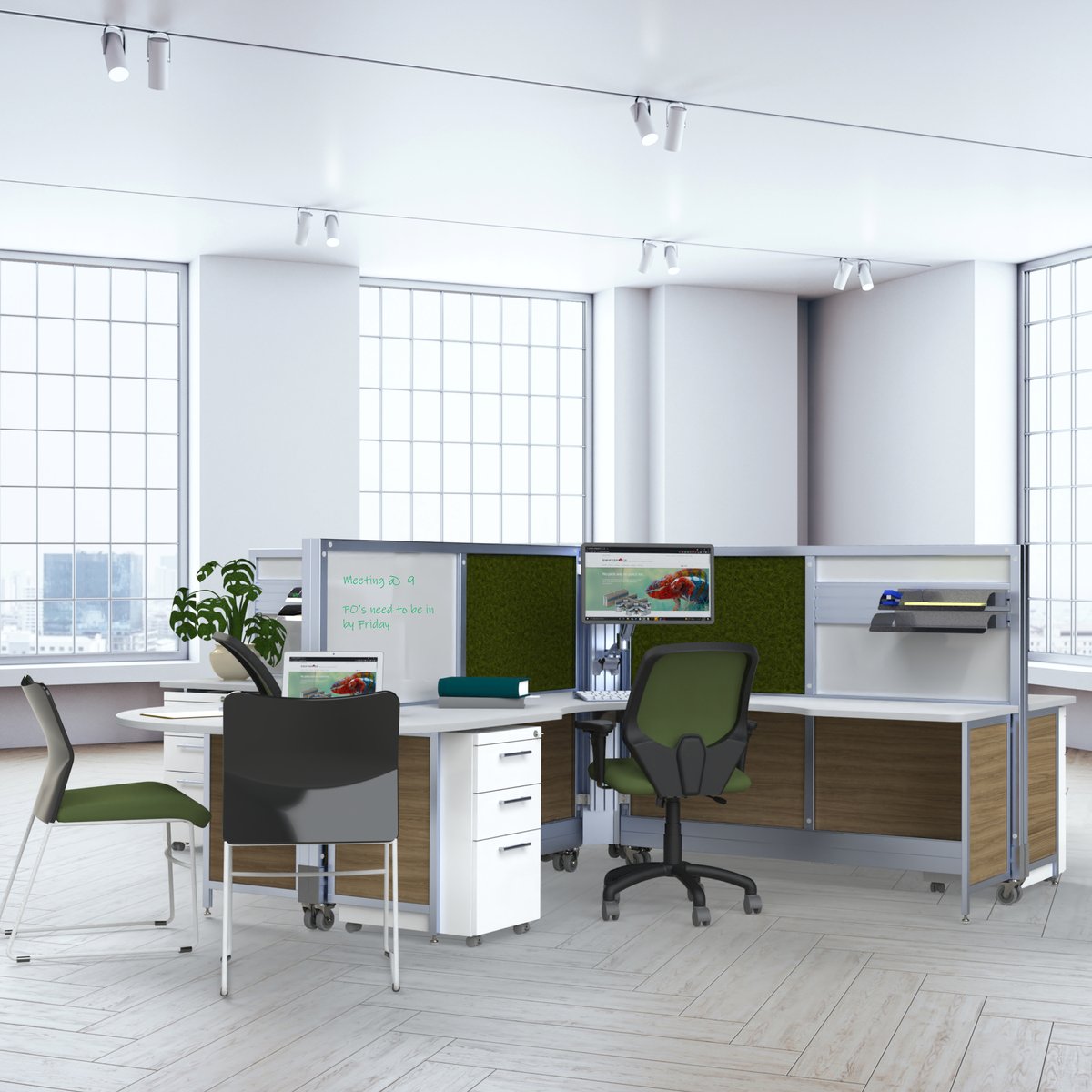 Our Solo workstation with ADA surfaces is perfect for team projects and makes it easy to work together 

#Teamwork #Collaboration #MobileFurniture #FlexibleFurniture #OfficeFurnitue #ModernOffice #WorkPlaceDesign #WorkBetter