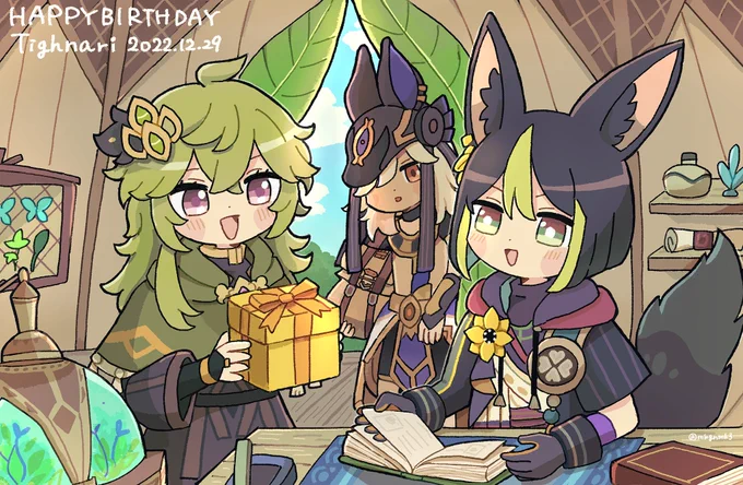 ティナリお誕生日おめでとうー!!大好きだー!!#ティナリ生誕祭2022 #Tighnari #原神 