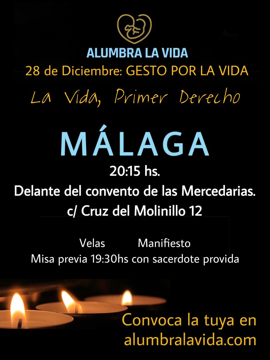Hoy, día de los Santos Inocentes, rezamos especialmente por el fin del aborto, por sus víctimas, por los que tienen la posibilidad de legislar en favor de la vida del niño por nacer y por quienes están pensando en abortar. Y nos unimos a la campaña #AlumbraLaVida
#GestoPorLaVida