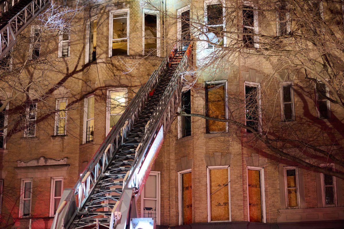 Photos: Firefighters battled a two alarm fire in a vacant brownstone on Flatbush Avenue on Wednesday morning. #LloydMitchellPhotography #FDNY #firefighting #fireservice #photojournalism #AmNewYork #journalism #Flatbush #Brooklyn